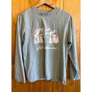 Size S Eddie Bauer Light Blue Women's Long Sleeve Shirt